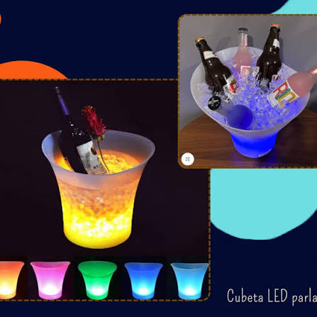 Cubo de Hielo LED Vino-Cerveza